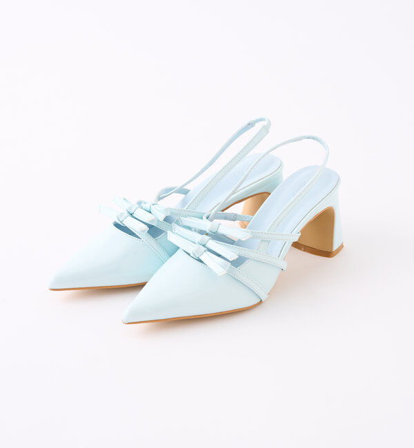  「リボン付きポインテッドストラップシューズ」|その他|