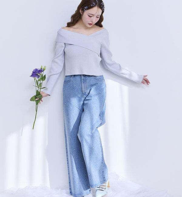  「リボン付きポインテッドストラップシューズ」|その他|