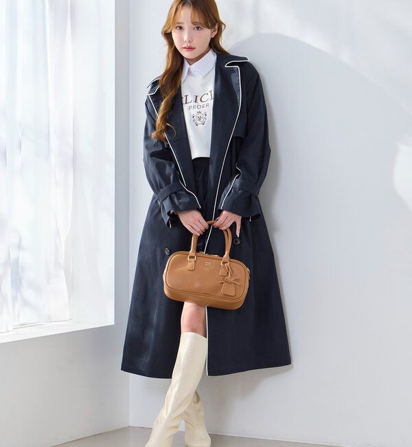  「【オリジナルロゴ入り】配色トレンチコート」|その他|