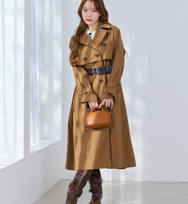  「【オリジナルロゴ入り】配色トレンチコート」|その他|