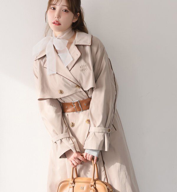  「【オリジナルロゴ入り】配色トレンチコート」|その他|