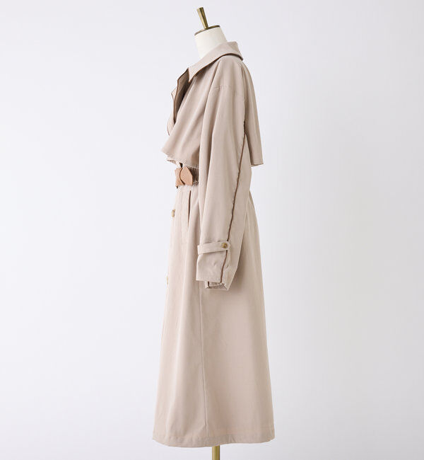 「【オリジナルロゴ入り】配色トレンチコート」|その他|