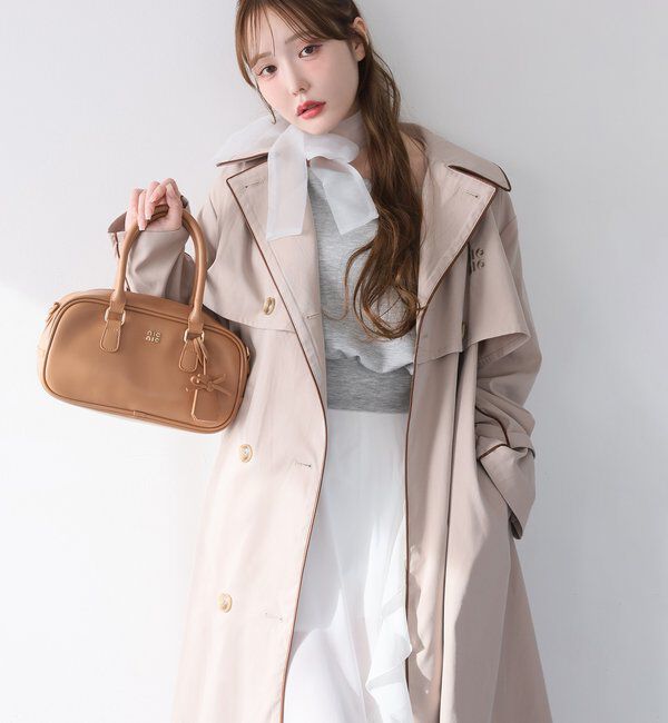  「【オリジナルロゴ入り】配色トレンチコート」|その他|