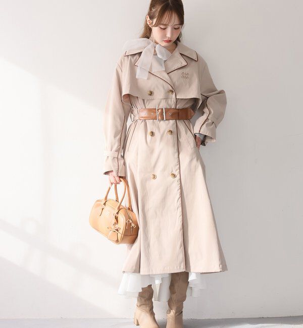  「【オリジナルロゴ入り】配色トレンチコート」|その他|