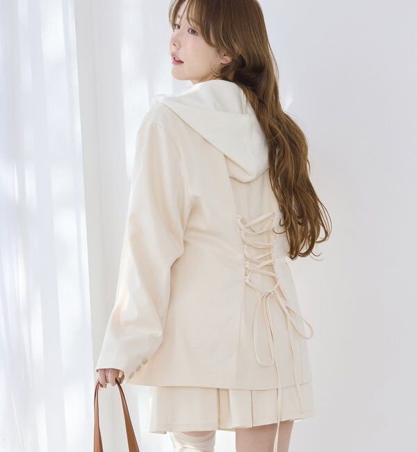  「バックレースアップテーラージャケット」|テーラードジャケット|