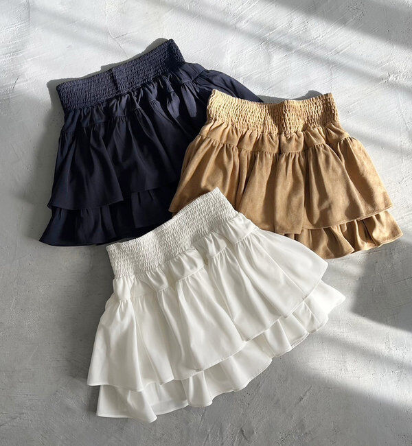  「ティアードミニスカート」|スカート|