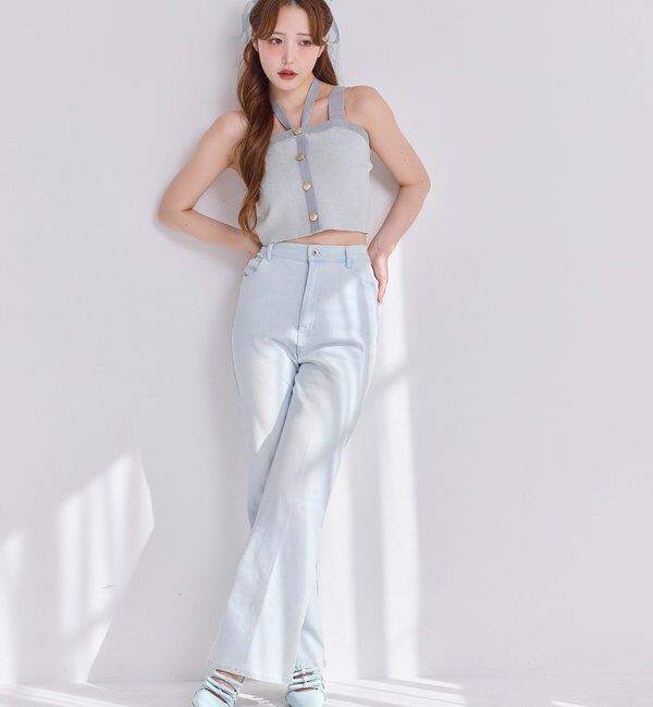  「セット対応/配色ラメニットビスチェ」|ニット・セーター|