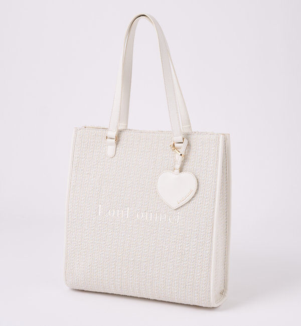  「【LouLoumei】8色展開／ハートチャーム付きトートバッグ／自立可能」|トートバッグ|