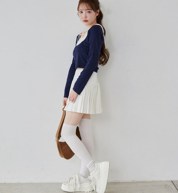  「【WEB限定リバイバル】プレート付きプリーツミニスカート」|スカート|