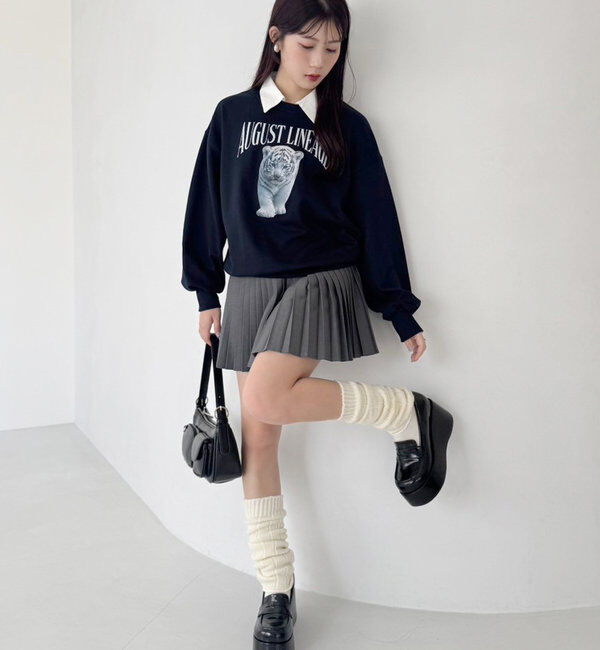  「【WEB限定リバイバル】プレート付きプリーツミニスカート」|スカート|