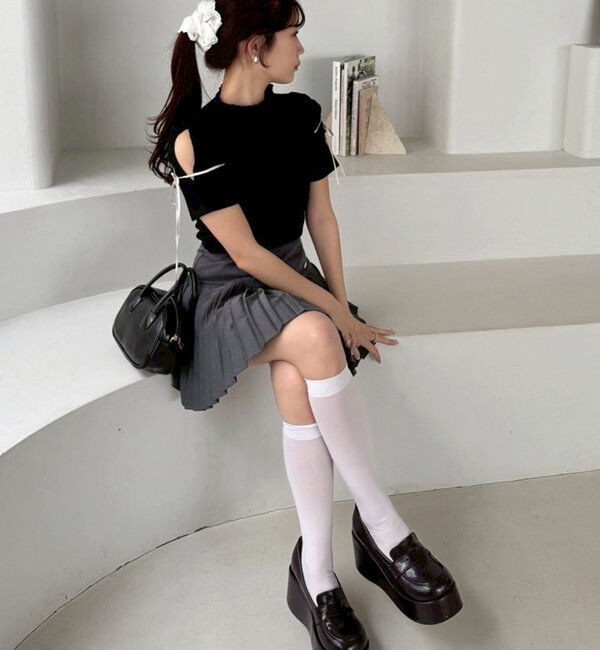  「【WEB限定リバイバル】プレート付きプリーツミニスカート」|スカート|