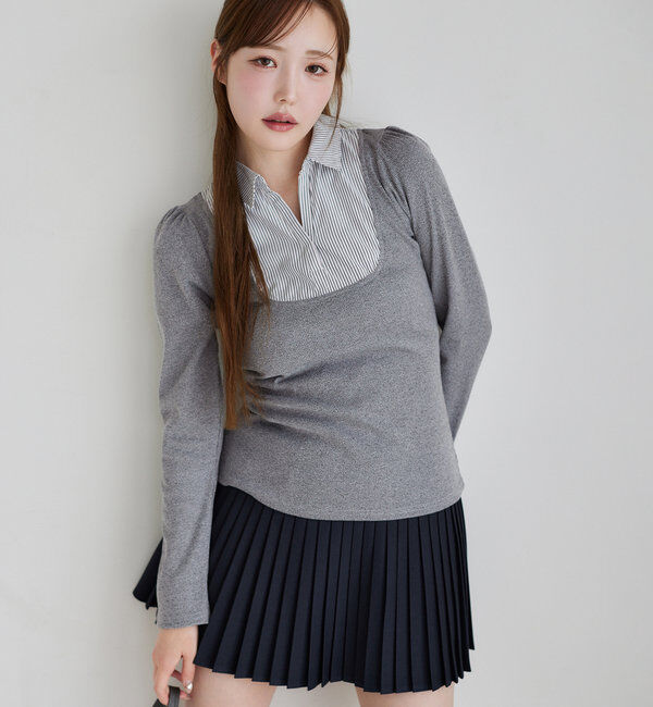  「【WEB限定リバイバル】プレート付きプリーツミニスカート」|スカート|