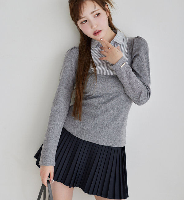  「【WEB限定リバイバル】プレート付きプリーツミニスカート」|スカート|