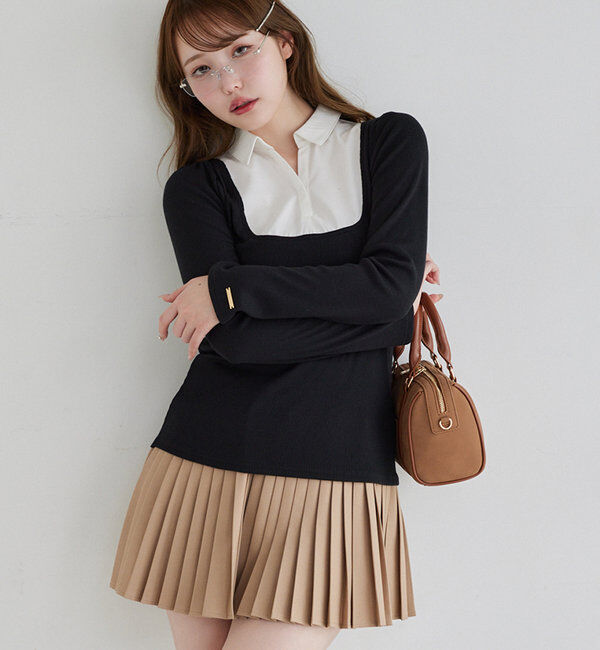  「【WEB限定リバイバル】プレート付きプリーツミニスカート」|スカート|