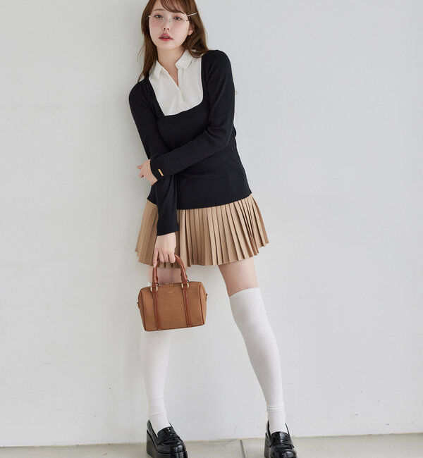  「【WEB限定リバイバル】プレート付きプリーツミニスカート」|スカート|