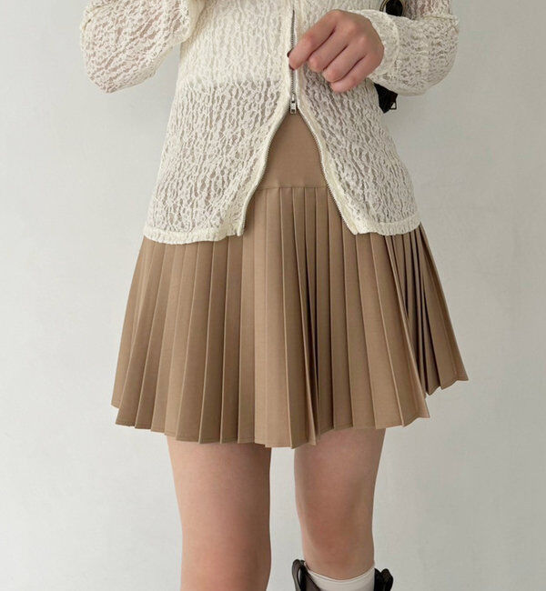  「【WEB限定リバイバル】プレート付きプリーツミニスカート」|スカート|