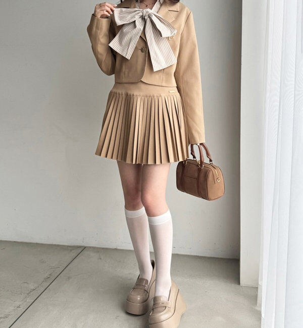  「【WEB限定リバイバル】プレート付きプリーツミニスカート」|スカート|