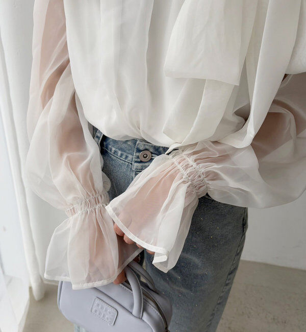  「オフショルリボンブラウス」|シャツ・ブラウス|