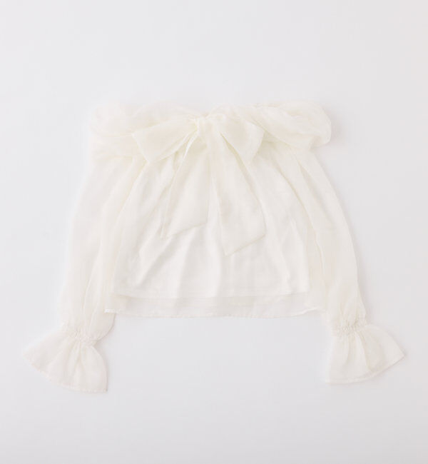  「オフショルリボンブラウス」|シャツ・ブラウス|