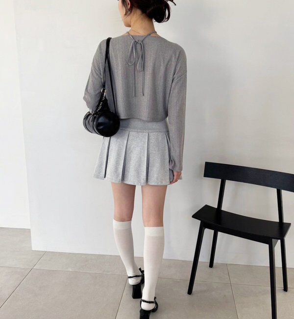  「【セットアップ可能】ベルト付きプリーツミニスカート」|スカート|