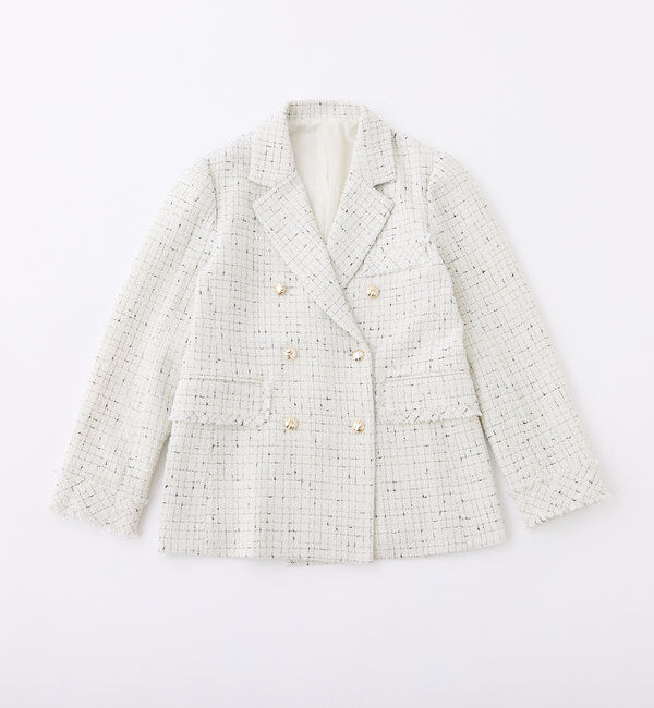  「【megumi企画】ツイードテーラードジャケット／再販売／新色追加」|テーラードジャケット|