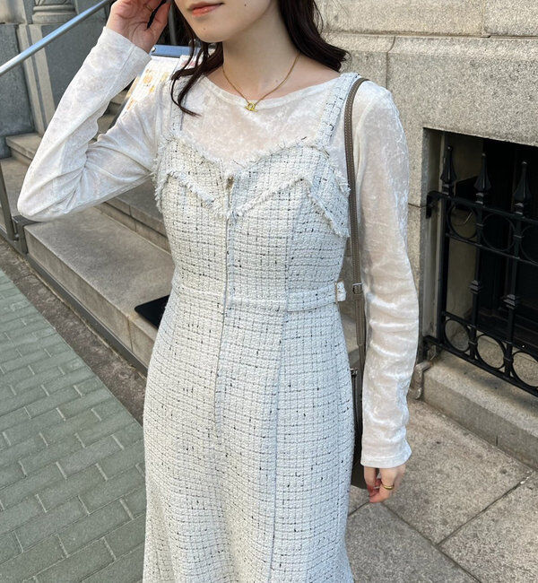  「【megumi企画】ツイードジャンスカ／再販売／新色追加」|ワンピース|