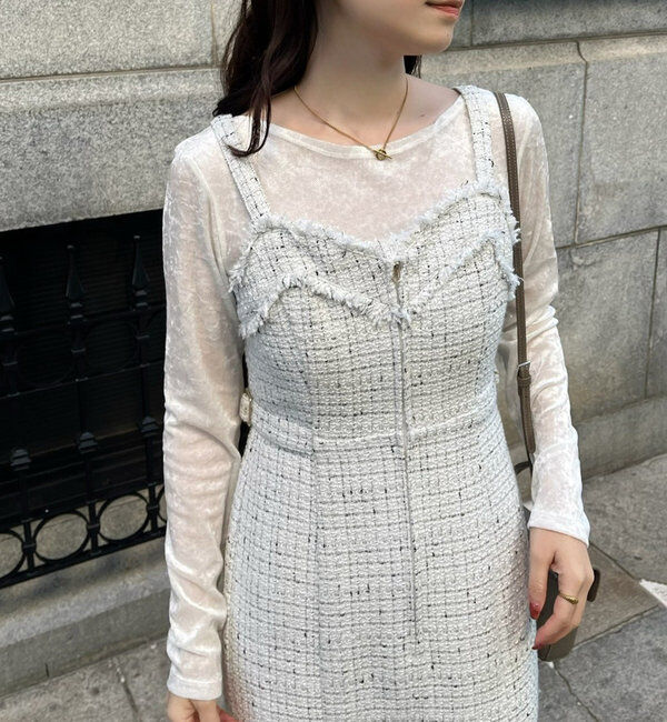  「【megumi企画】ツイードジャンスカ／再販売／新色追加」|ワンピース|