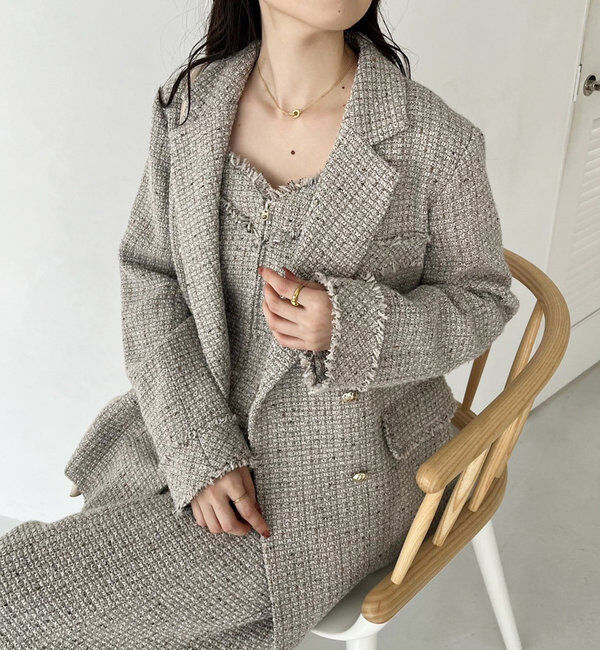  「【megumi企画】ツイードジャンスカ／再販売／新色追加」|ワンピース|