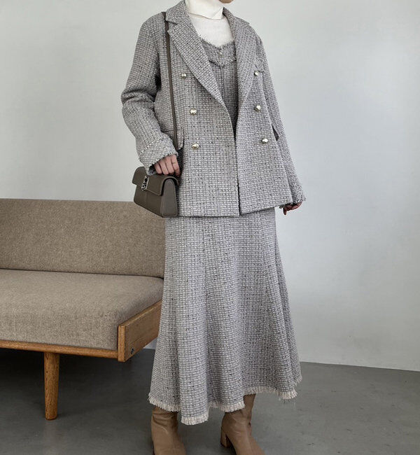  「【megumi企画】ツイードジャンスカ／再販売／新色追加」|ワンピース|