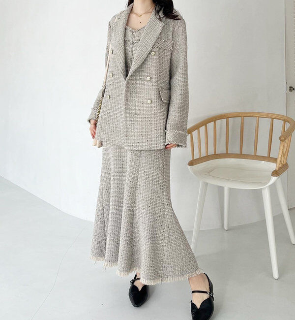  「【megumi企画】ツイードジャンスカ／再販売／新色追加」|ワンピース|