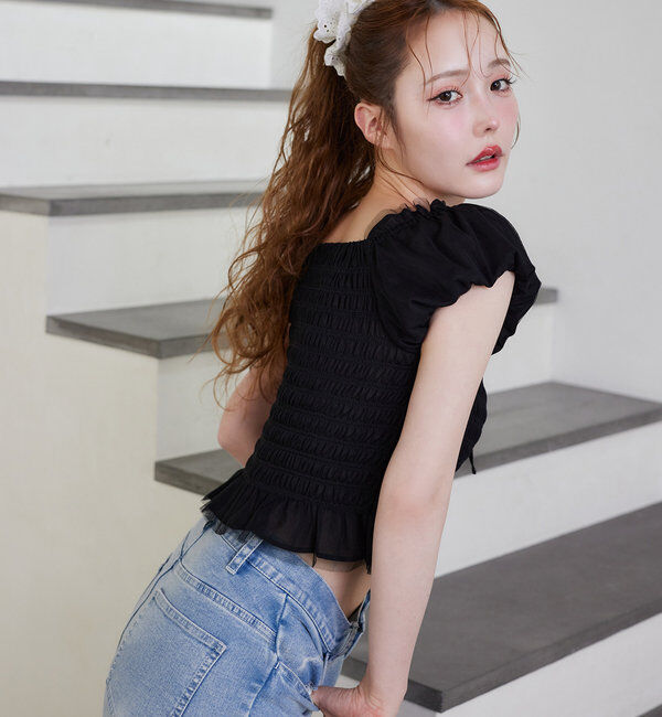  「シャーリングブラウス」|シャツ・ブラウス|