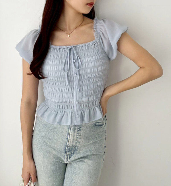  「シャーリングブラウス」|シャツ・ブラウス|