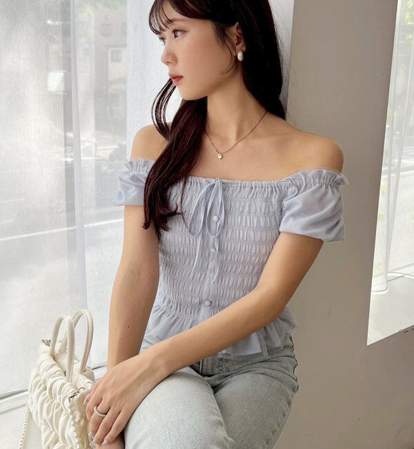  「シャーリングブラウス」|シャツ・ブラウス|