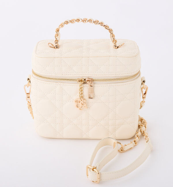  「チャーム付きキルティングバニティバッグ」|ショルダー・メッセンジャー|