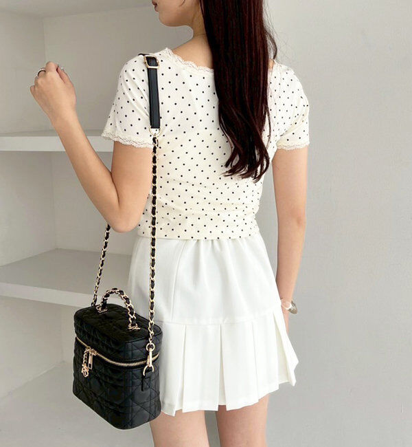  「チャーム付きキルティングバニティバッグ」|ショルダー・メッセンジャー|