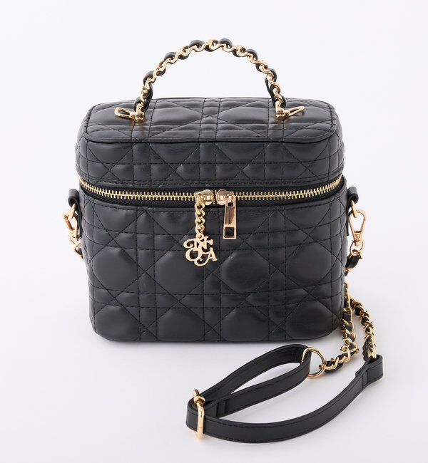  「チャーム付きキルティングバニティバッグ」|ショルダー・メッセンジャー|