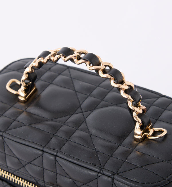  「チャーム付きキルティングバニティバッグ」|ショルダー・メッセンジャー|