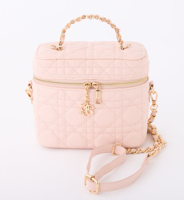  「チャーム付きキルティングバニティバッグ」|ショルダー・メッセンジャー|