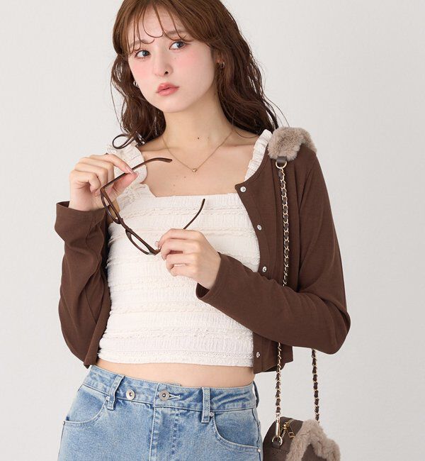  「レースインナー＆カーデセット」|プルオーバー|