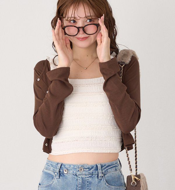  「レースインナー＆カーデセット」|プルオーバー|