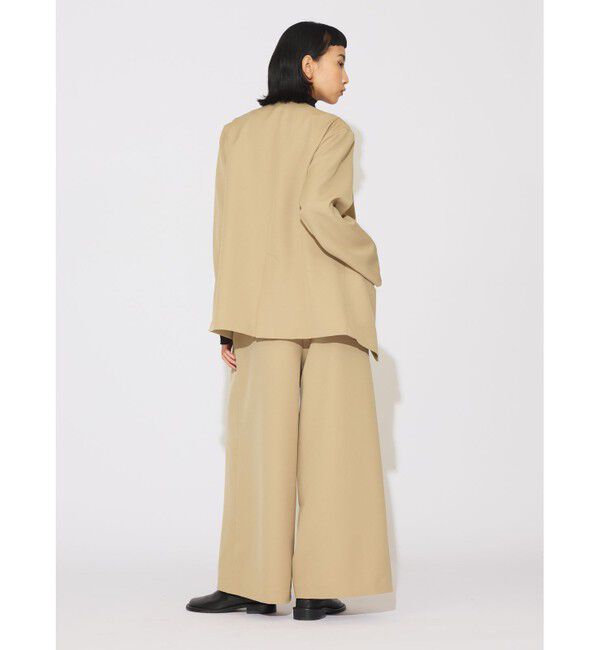 MIDIUMISOLID「MIDIUMISOLID for Ladies ベルト付きノーカラージャケット」|ノーカラージャケット|