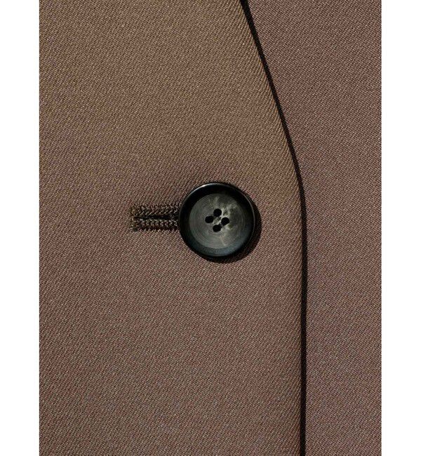 MIDIUMISOLID「MIDIUMISOLID for Ladies ベルト付きノーカラージャケット」|ノーカラージャケット|