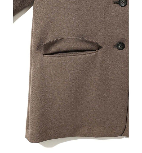 MIDIUMISOLID「MIDIUMISOLID for Ladies ベルト付きノーカラージャケット」|ノーカラージャケット|