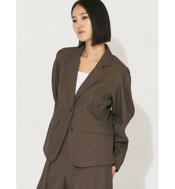 MIDIUMISOLID「MIDIUMISOLID for Ladies ボリュームスリーブジャケット」|テーラードジャケット|