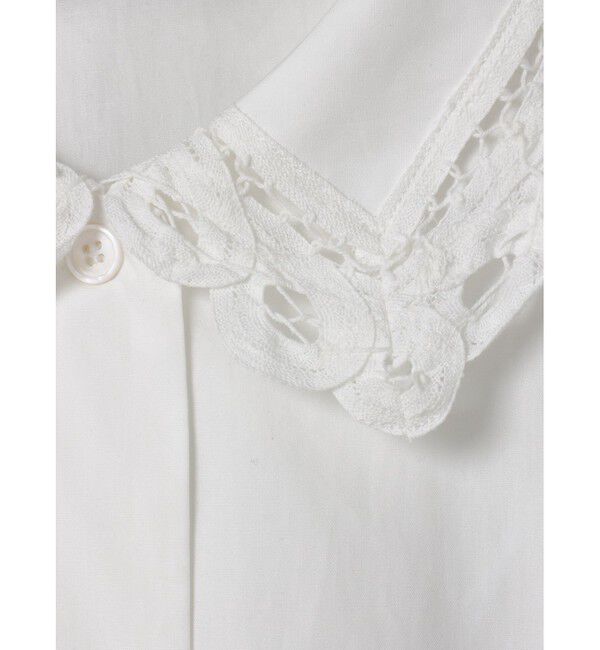 mizuiro ind「mizuiro ind バテンレースワイドシャツワンピース」|ワンピース|