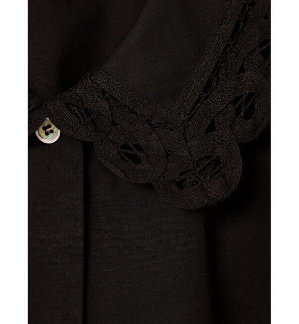 mizuiro ind「mizuiro ind バテンレースワイドシャツワンピース」|ワンピース|