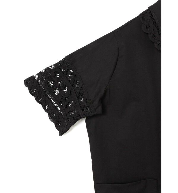 mizuiro ind「mizuiro ind バテンレースワイドシャツワンピース」|ワンピース|