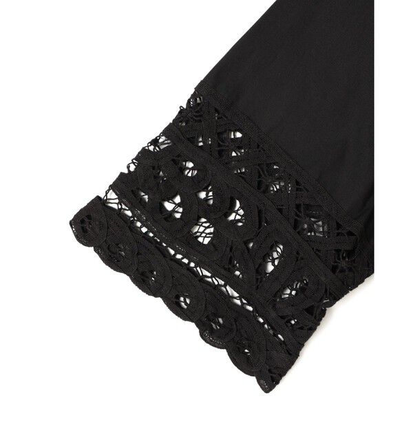 mizuiro ind「mizuiro ind バテンレースワイドシャツワンピース」|ワンピース|