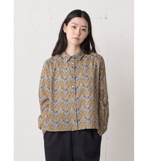 MidiUmi「MidiUmi リバティプリントシャツ」|シャツ・ブラウス|マスタード
