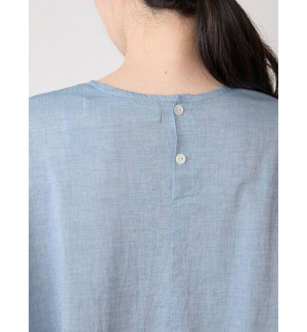 MidiUmi「MidiUmi シャンブレーギャザーワンピース」|ワンピース|